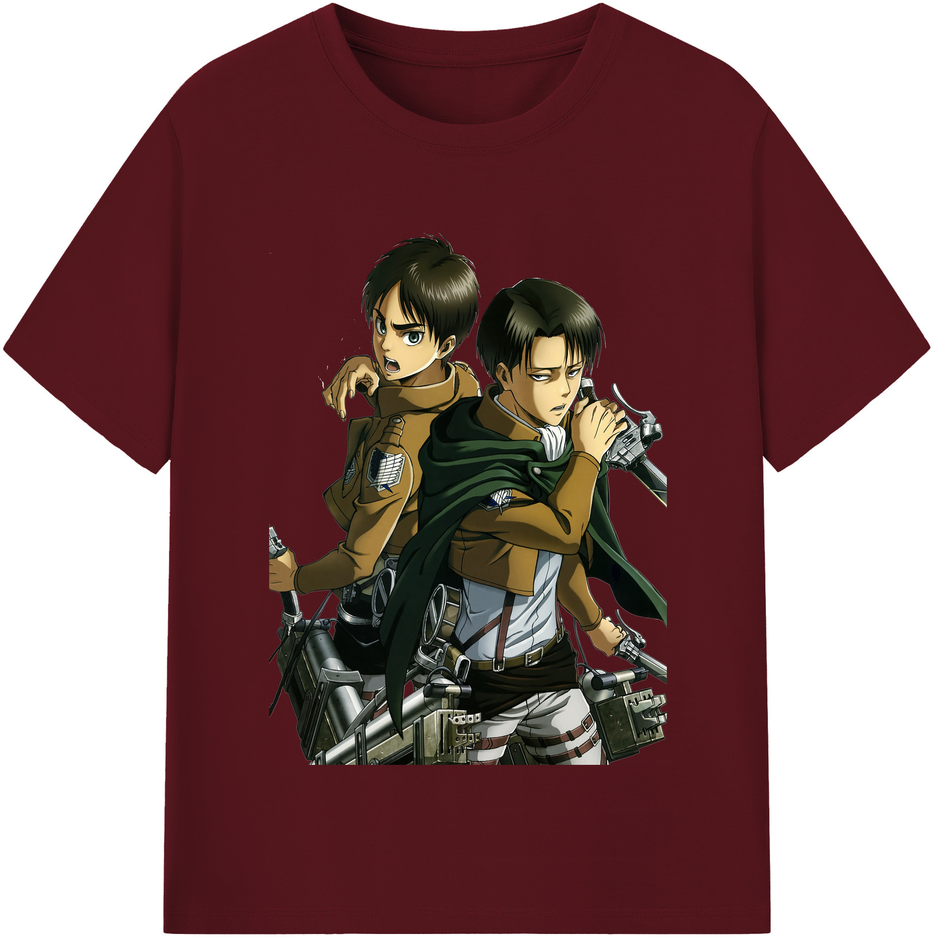 （画像用） 進撃の巨人 リヴァイ·アッカーマン Attack on Titan Levi Ackerman 綿100％半袖Tシャツ（フロントプリント）